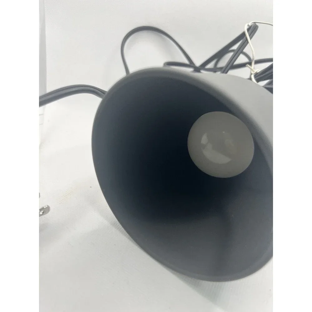 IKEA HEKTAR Small Dark Gray Wall Lamp Clamp clip with bulb